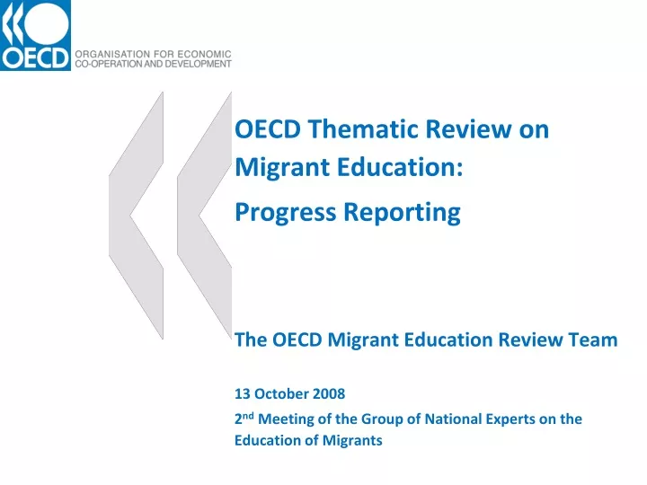 oecd thematic review on migrant education