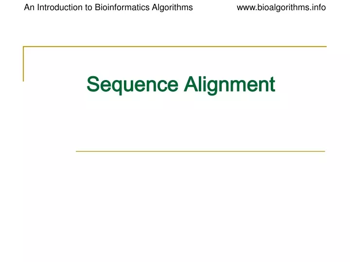 sequence alignment