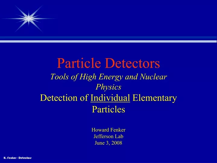 particle detectors tools of high energy