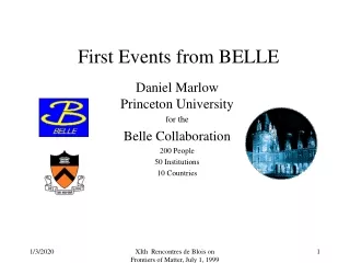 First Events from BELLE