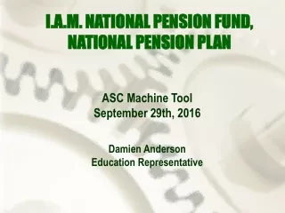 I.A.M. NATIONAL PENSION FUND, NATIONAL PENSION PLAN