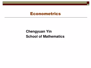 Econometrics