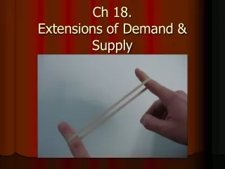Ch 18. Extensions of Demand &amp; Supply