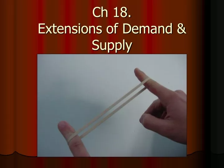 ch 18 extensions of demand supply