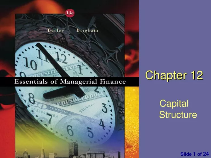 chapter 12 capital structure