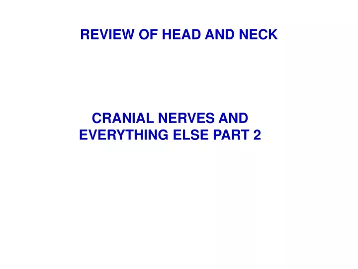review of head and neck