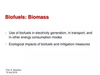 Biofuels : Biomass