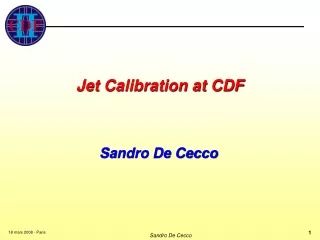 Jet Calibration at CDF
