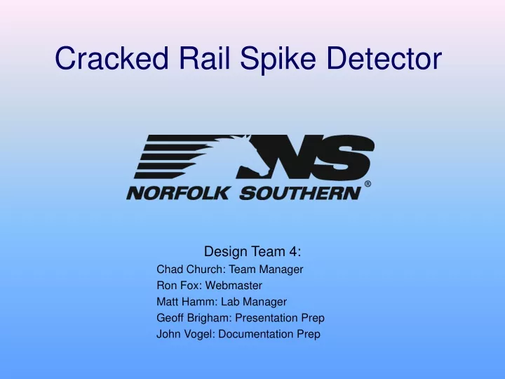 cracked rail spike detector