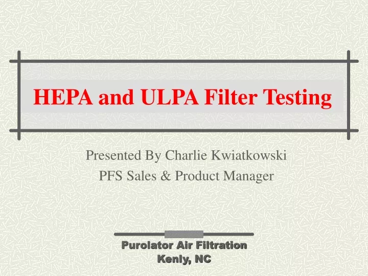 hepa and ulpa filter testing