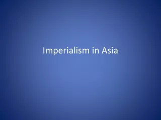 Imperialism in Asia
