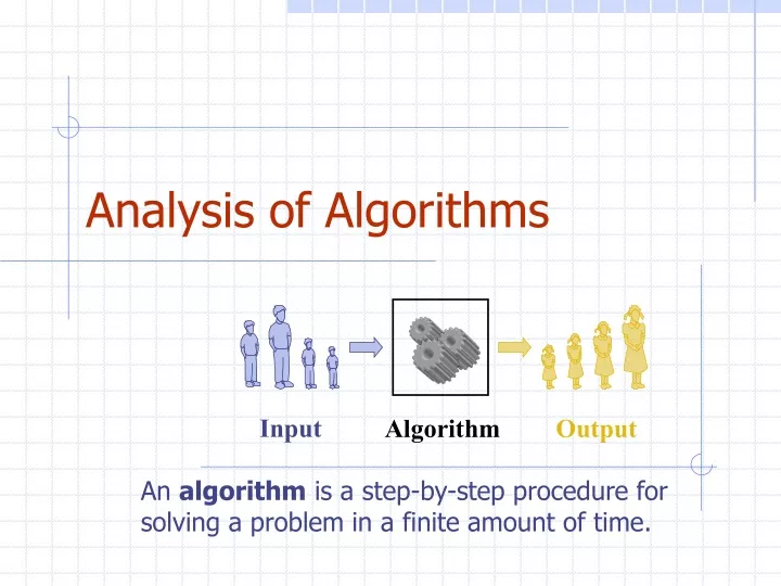 analysis of algorithms