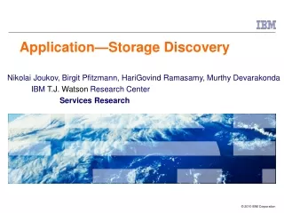 Application — Storage Discovery