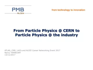 From Particle Physics @ CERN to Particle Physics @ the industry