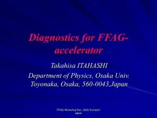 Diagnostics for FFAG-accelerator