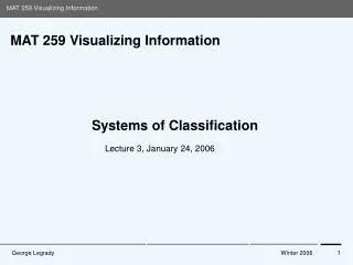 MAT 259 Visualizing Information