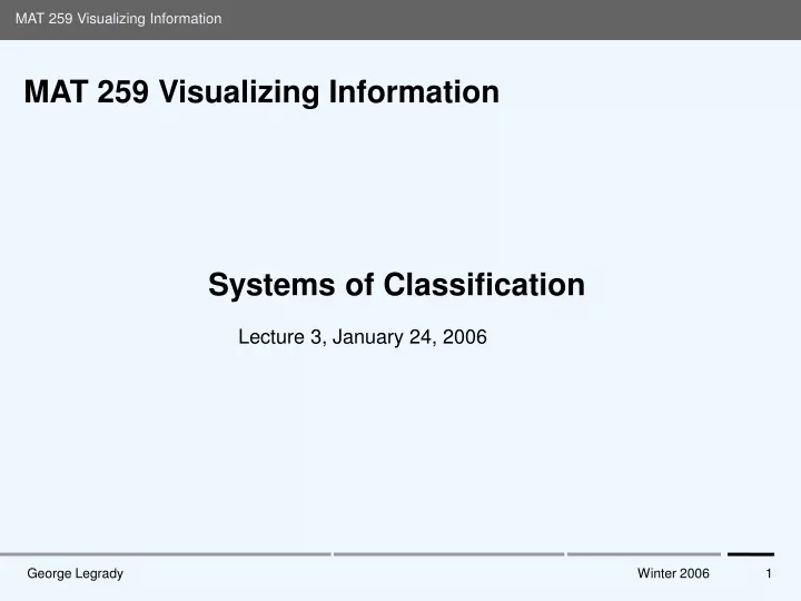 mat 259 visualizing information