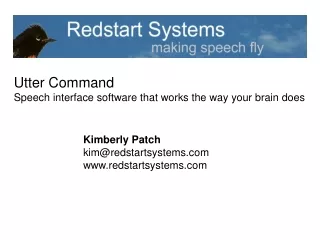 Utter Command Speech interface software that works the way your brain does
