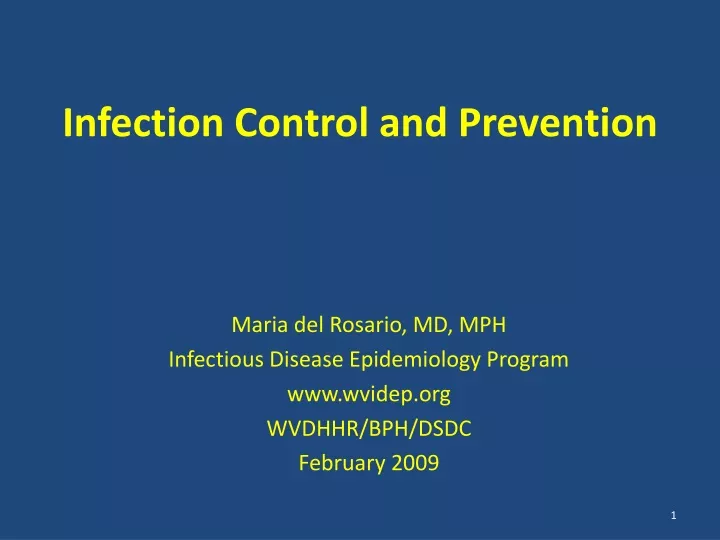 infection control and prevention