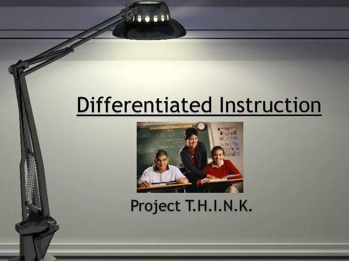 differentiated instruction