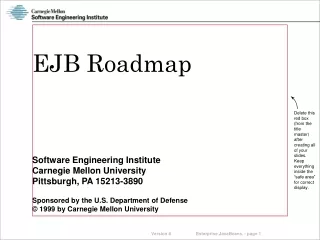 EJB Roadmap