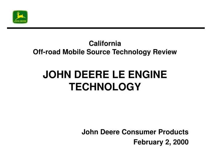 california off road mobile source technology review john deere le engine technology