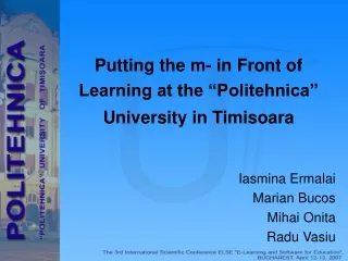 Putting the m- in Front of Learning at the “Politehnica” University in Timisoara