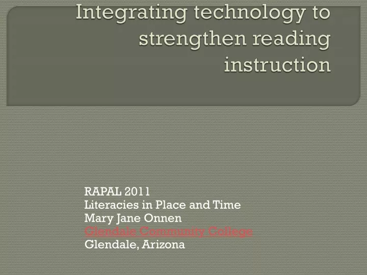 integrating technology to strengthen reading instruction