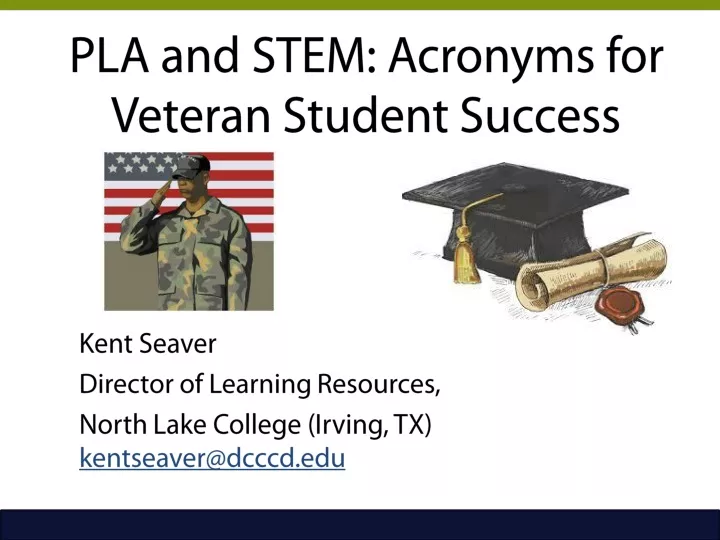 pla and stem acronyms for veteran student success