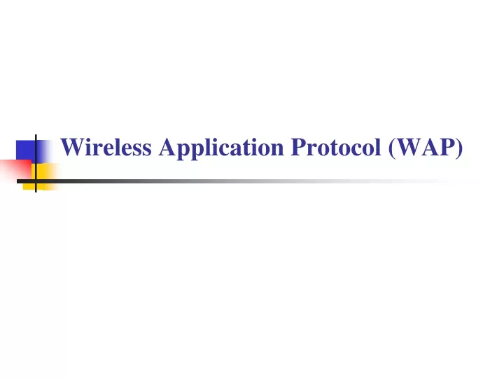 wireless application protocol wap