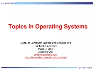 Topics in Operating Systems