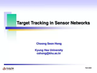 Target Tracking in Sensor Networks