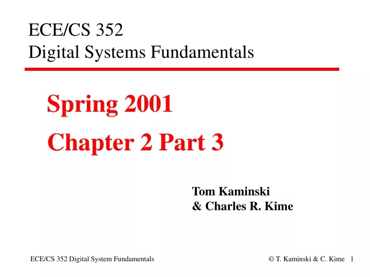 ece cs 352 digital systems fundamentals