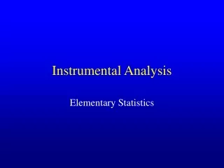Instrumental Analysis