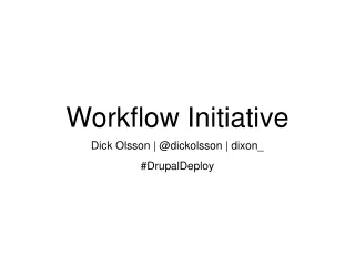 Workflow Initiative