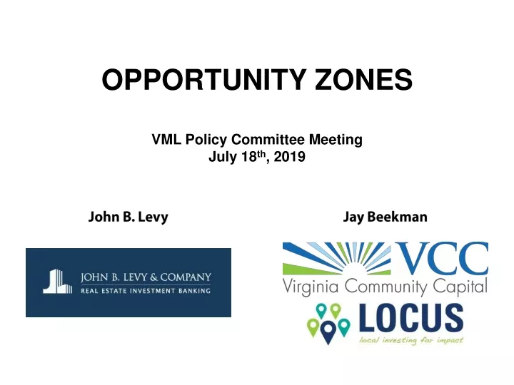 opportunity zones vml policy committee meeting