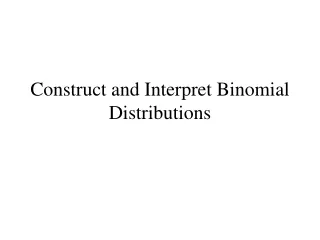 Construct and Interpret Binomial Distributions