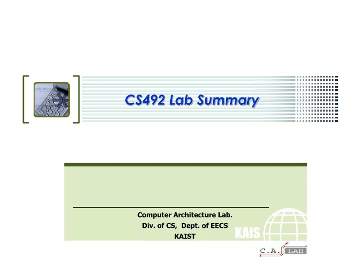 cs492 lab summary