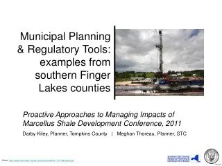Municipal Planning &amp; Regulatory Tools: examples from southern Finger Lakes counties