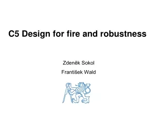 C5 Design for fire and robustness