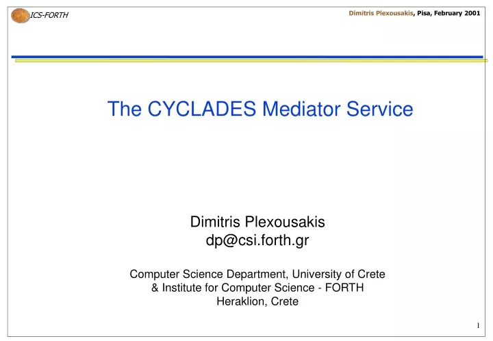 the cyclades mediator service dimitris