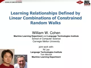 Learning Relationships Defined by Linear Combinations of Constrained Random Walks