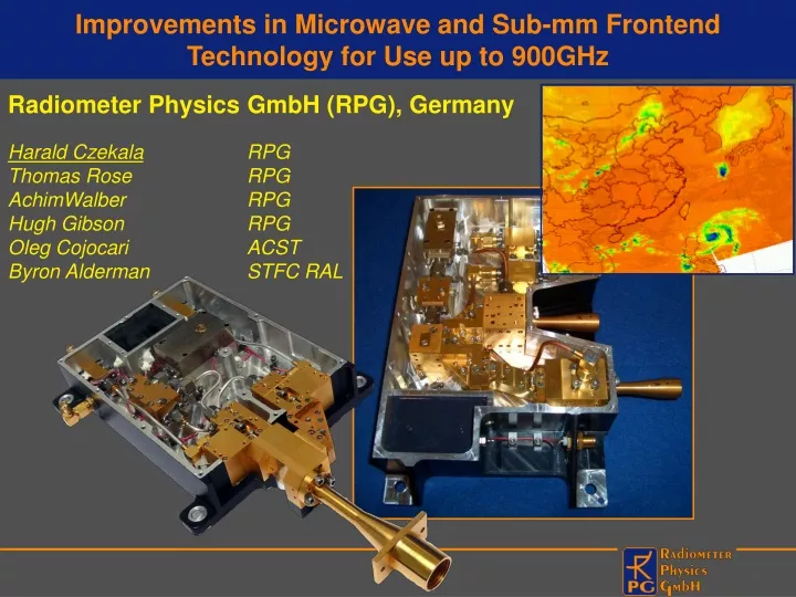 improvements in microwave and sub mm frontend technology for use up to 900ghz