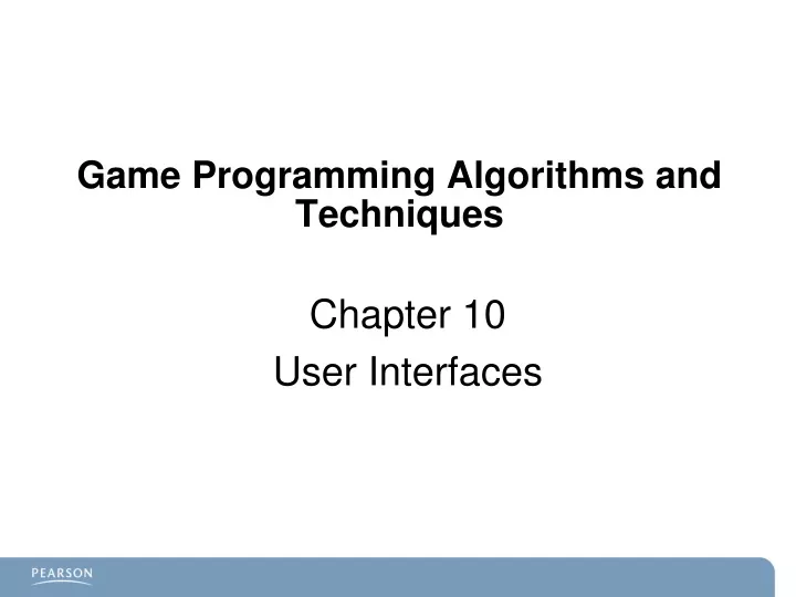 game programming algorithms and techniques