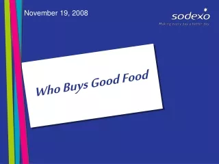 Who Buys Good Food