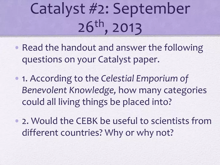 catalyst 2 september 26 th 2013