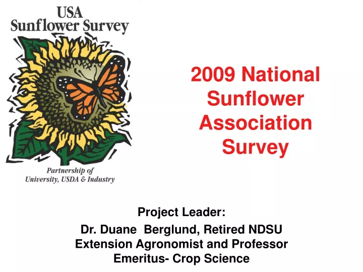 2009 national sunflower association survey