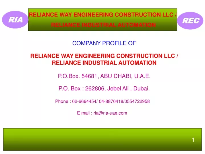 reliance way engineering construction
