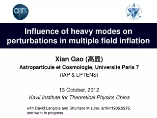In fluence of heavy modes on perturbations in multiple field inflation