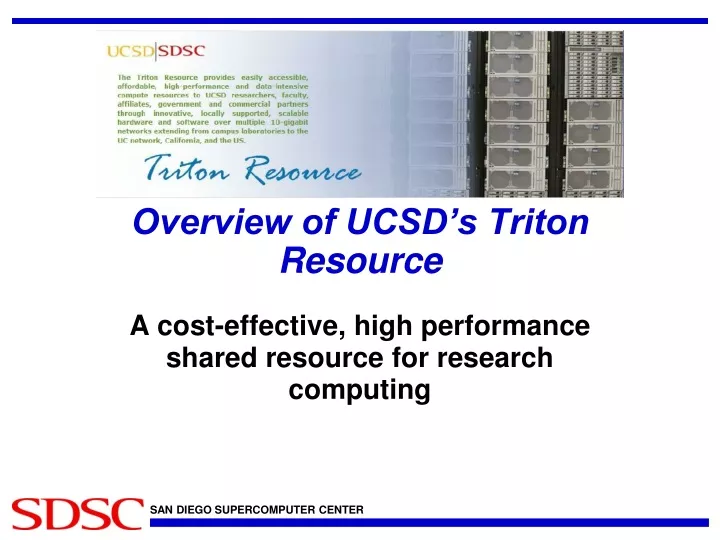 overview of ucsd s triton resource